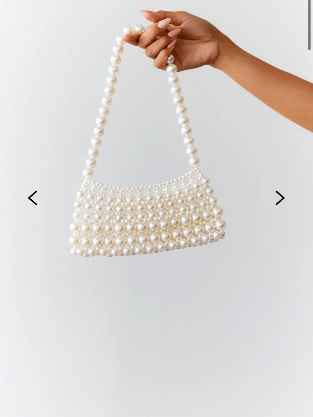 Hello Molly fashionista pearl bag white